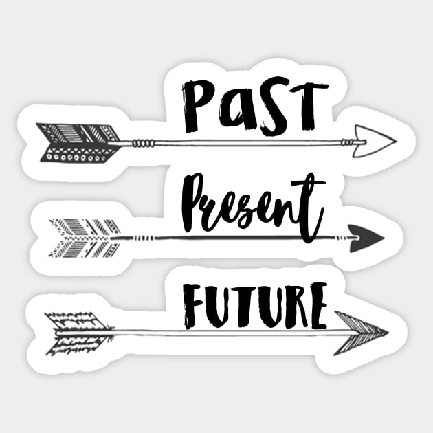 Past, Present, Future Typography Design Sticker by StylishTayla